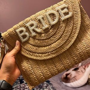 Straw Bride Clutch